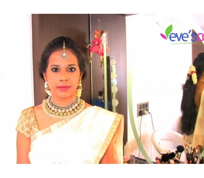 Indian Bridal Makeup For Kerala Style Kasavu Saree